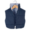 Girls Reversible Gilet Bodywarmer Cropped Sleeveless Jacket 2 in 1 - Black