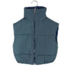 Girls Reversible Gilet Bodywarmer Cropped Sleeveless Jacket 2 in 1 - Khaki