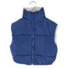 Girls Reversible Gilet Bodywarmer Cropped Sleeveless Jacket 2 in 1 - Navy Blue