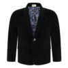 Boys Velvet Blazer Kid Suit Jacket Paisley Lining Smart Casual Formal Coat - Image 2