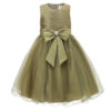 Girls Wedding Dress With Bow - Image 4