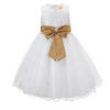 Girls Wedding Dress With Bow - Image 10