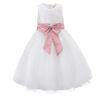 Girls Wedding Dress With Bow - Image 12