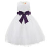 Girls Wedding Dress With Bow - Image 15