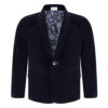 Boys Velvet Blazer Kid Suit Jacket Paisley Lining Smart Casual Formal Coat - Image 3