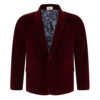 Boys Velvet Blazer Kid Suit Jacket Paisley Lining Smart Casual Formal Coat - Image 4