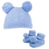 Baby Girls Pom Pom Hat With Booties Set - Image 4