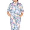 Girls Tie Dye Long Hooded T-Shirt Dress - Image 6