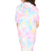Girls Tie Dye Long Hooded T-Shirt Dress - Image 9
