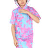 Girls Tie Dye Long Hooded T-Shirt Dress - Image 14