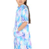 Girls Tie Dye Long Hooded T-Shirt Dress - Image 20