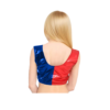 Girls Harley Quinn Vest Crop Top Red Blue 3-14 years - Image 3